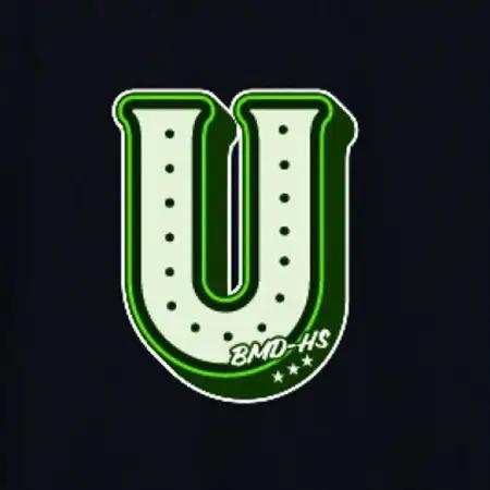 JTTA公認　卓球ユニフォーム【男女兼用(ドライ):Lサイズ】アルファベット　U　ブラック_装飾品・工芸品  洋服 _【1566786】