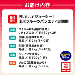 060-T11 山形フルーツ人気メドレー便【定期便全5回】