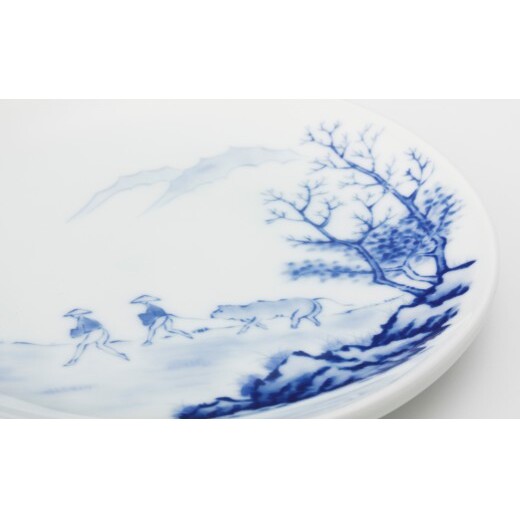 有田焼 絵変山水 銘々皿揃【深川製磁】食器 器 うつわ 和食器 銘々皿 取り皿 小皿 伝統工芸 染付 手描き 山水画 有田山水 セット aa062_イメージ3