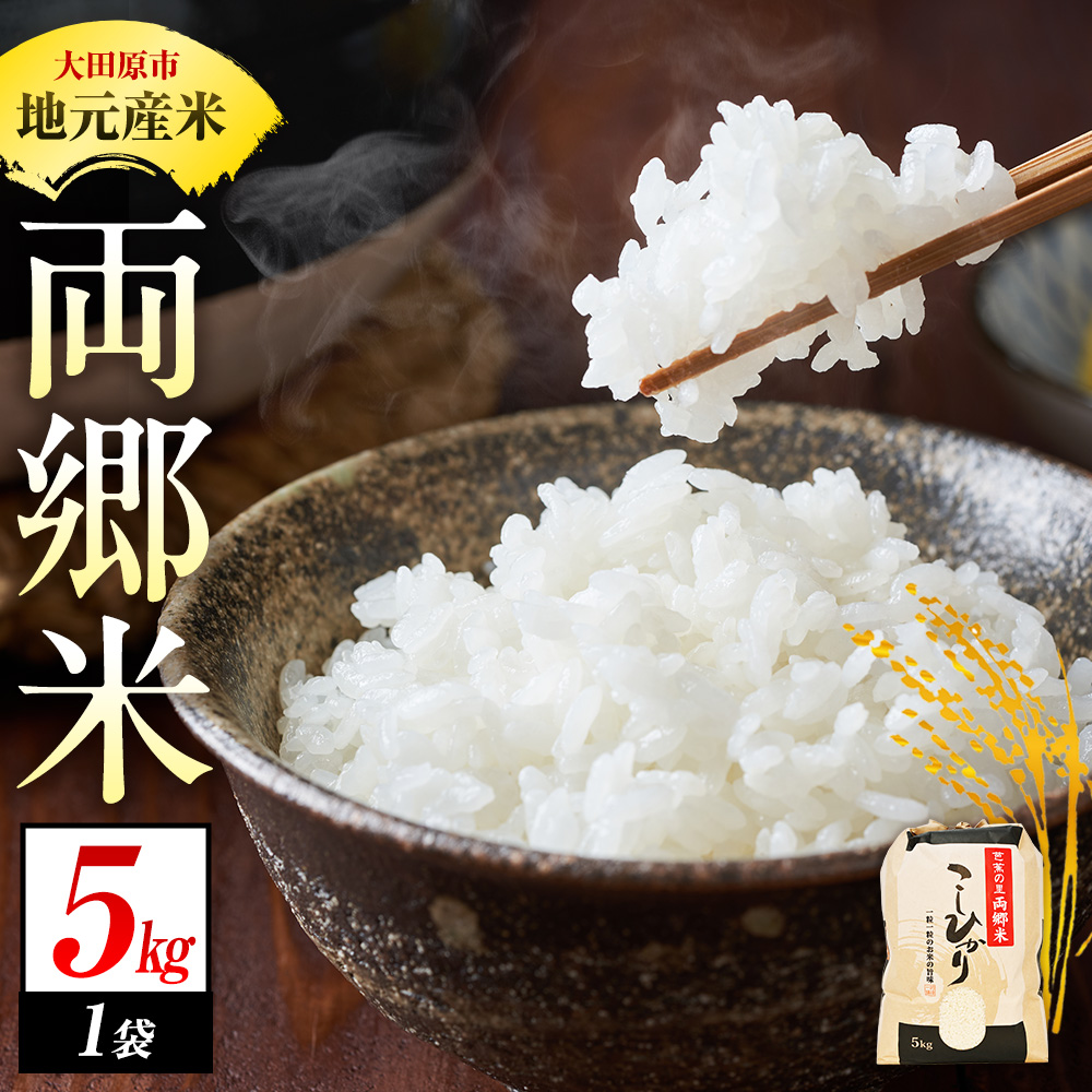 地元産 両郷米 5Kg ×1袋 ｜  お米 コシヒカリ こしひかり 栃木県 大田原市
