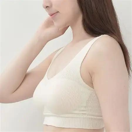 日本製 シルク ニット ブラジャー 無縫製 お肌よろこぶ (パット付) 白 (781-7531)_装飾品・工芸品 女性・レディース 洋服 _【1255970】