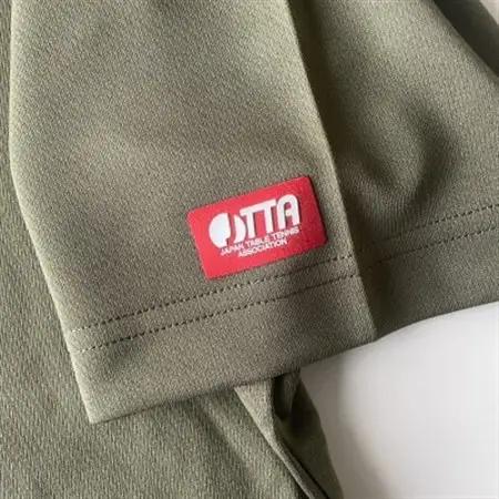 JTTA公認　卓球ユニフォーム【男女兼用(ドライ):Mサイズ】フラワー　オリーブ_装飾品・工芸品  洋服 _【1518844】