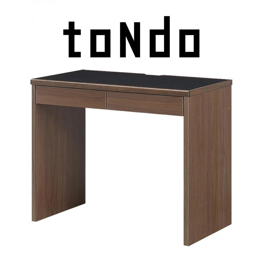 【ふるさと納税】トンド 平デスク90 組立式ホームデスク ウォール/ブラック