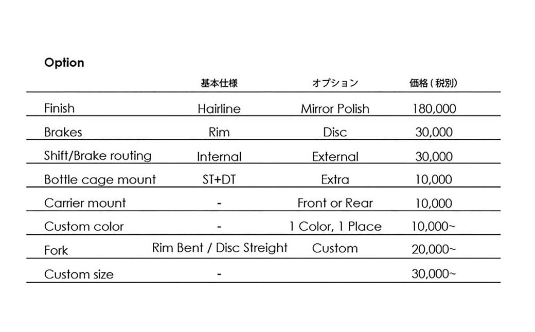 【受注生産】ZEROリムブレーキチタンロードバイク