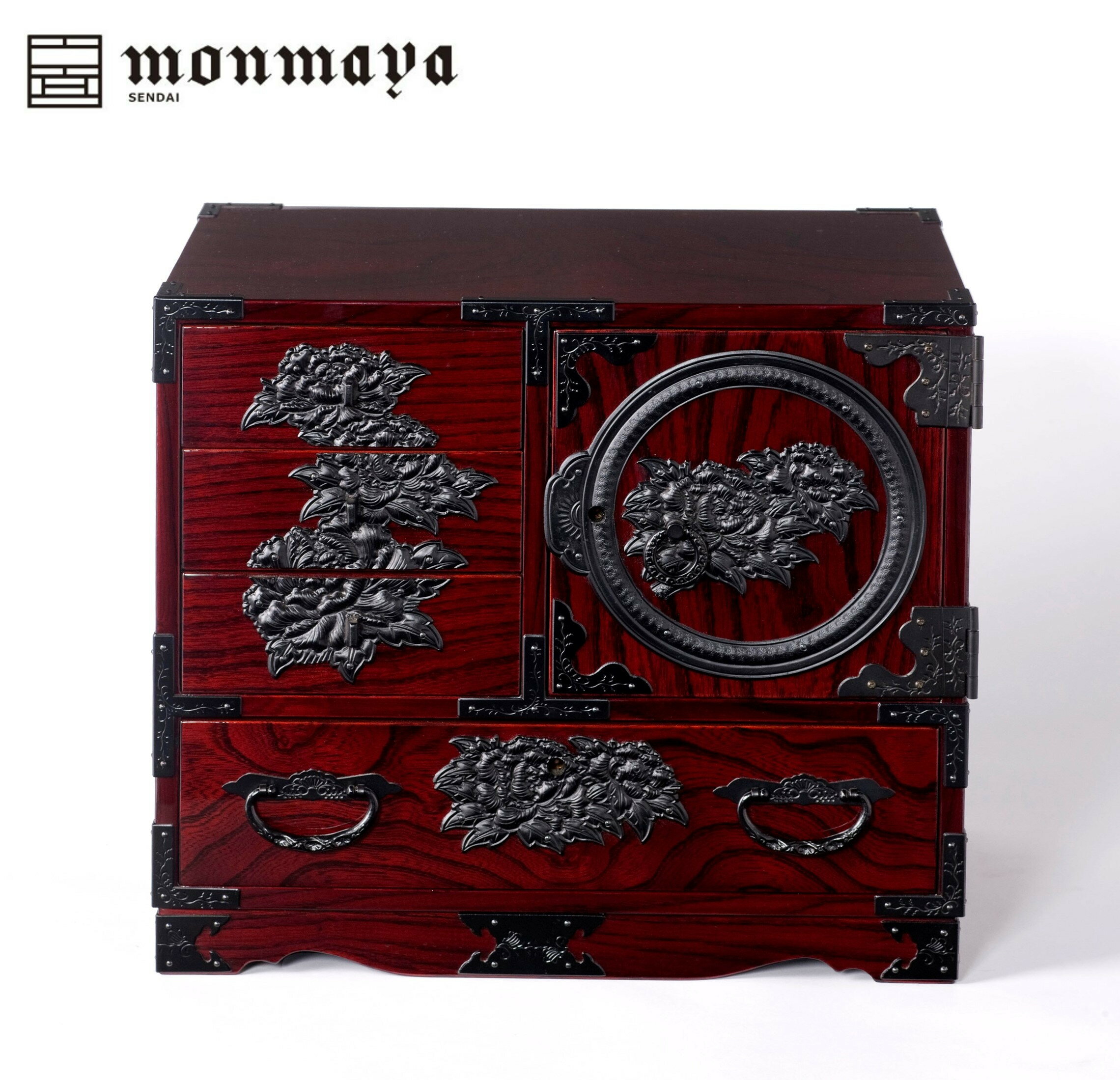 【ふるさと納税】仙台箪笥　弐番　木地呂塗【伝統 工芸品 グッドデザイン賞 タンス たんす 和タンス 仙台】 | インテリア ファニチャー