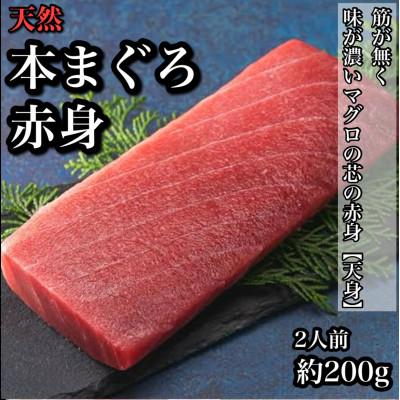 ふるさと納税 小田原市 天然本鮪 赤身 1柵 約200g 貴重な天然まぐろの赤身の部位【天身】を使用!【神奈川県小田原早川】
