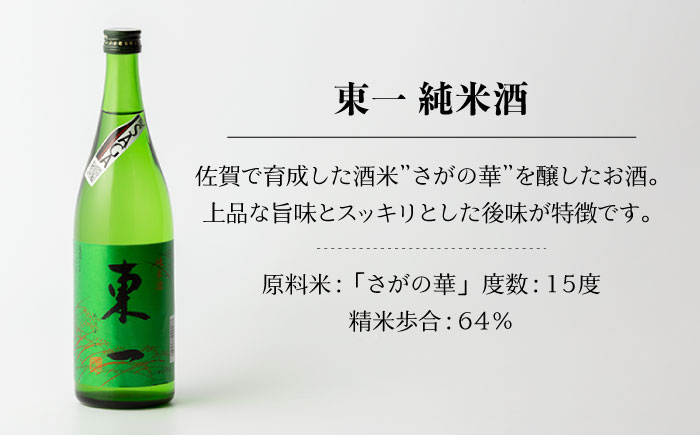 東一 (純米酒 山田錦純米酒 山田錦特別純米酒) 720ml 3本 【嬉野酒店】 NBQ004