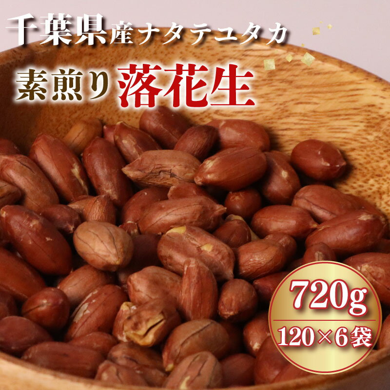 【ふるさと納税】 落花生 素煎り 120g × 6袋 薄皮付 千葉 落花生 素 煎り ピーナッツ ぴーなっつ ナカテユタカ 千葉県産 マメ 豆 ナッツ おつまみ ビール に合う おやつ 小分け 個包装 贈答 ギフト プレゼント 健康 千葉県産落花生 送料無料 千葉県 旭市 株式会社ヤマハン