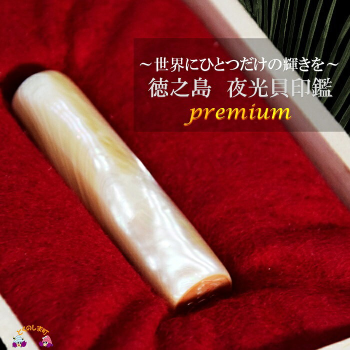 【ふるさと納税】〜ワンランク上の輝きと存在感〜徳之島の夜光貝印鑑premium ( 印鑑 いんかん 伝統工芸 夜光貝 高級 徳之島 奄美 鹿児島 ブルーシェル )