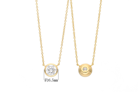 K18 シンプルダイヤモンドネックレス(0.5ct)　60-9577