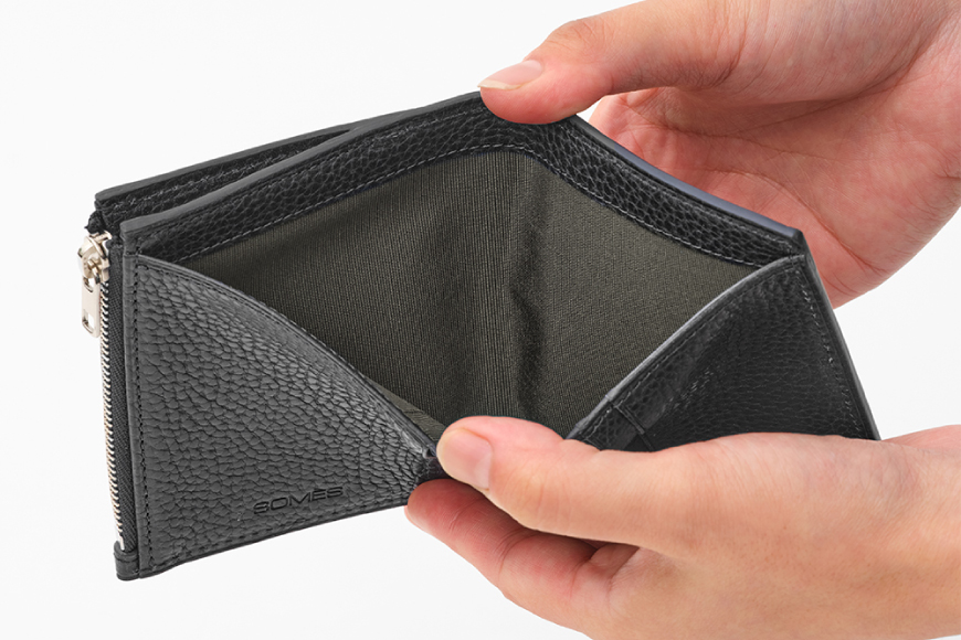 SOMES GL-10 二つ折り財布 ブラック [ソメスサドル 北海道 砂川市 12260872] ソメス バッグ メンズ レディース 本革 革 革製品 鞄 かばん レザー 財布