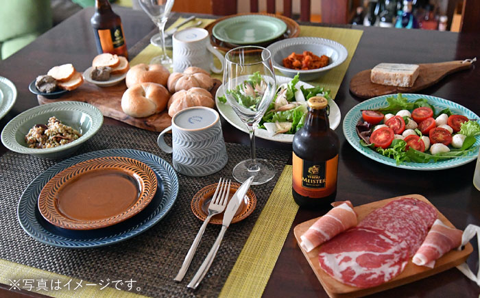 【波佐見焼】【大人気】ローズマリー デニム・マットブラック プレート ボウル マグカップ 含む 10点セット【翔芳窯】 [FE187]