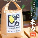 【ふるさと納税】米 6kg お米マイスターがお届け 配送当日に精米 小郡産 栽培期間中 無農薬 お米 米力　【小郡市】