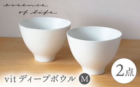 【波佐見焼】【essence】vit ディープボウル 〈M〉 2点セット【西海陶器】[OA456]