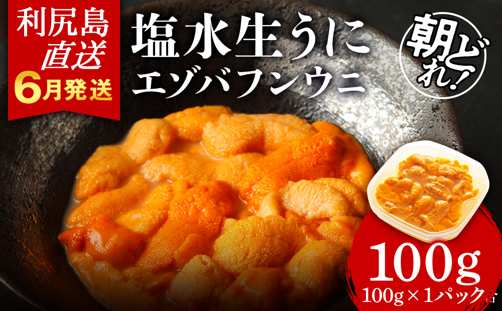 【2025年発送予約】 エゾバフンウニ 100g (100g×1パック) ＜利尻漁業協同組合＞