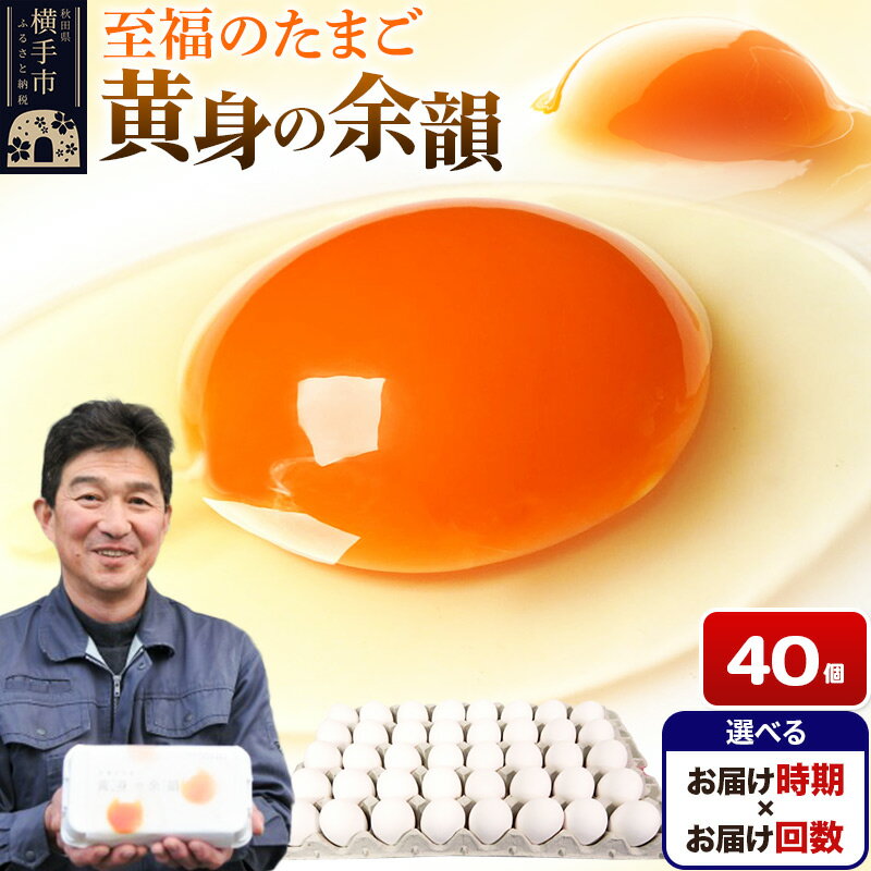 【ふるさと納税】【常温発送】黄身の余韻 40個（業務用）【選べる開始時期×お届け回数（定期便）】東海林養鶏場 黄身の余韻 卵 玉子 たまご タマゴ 配送時期選べる お届け回数選べる 定期便