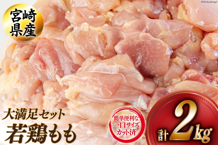 若鶏 もも 切り身 200g×10 合計2kg [アグリ産業匠泰 宮崎県 美郷町 31be0047] 小分け セット 鶏肉 切身 カット済み 一口サイズ 冷凍 送料無料 炒め物 煮込み 揚げ 調理 料理 大容量 真空 収納スペース ジューシー 唐揚げ からあげ チキン南蛮 照り焼き 甘辛煮 普段使い 便利 詰め合わせ