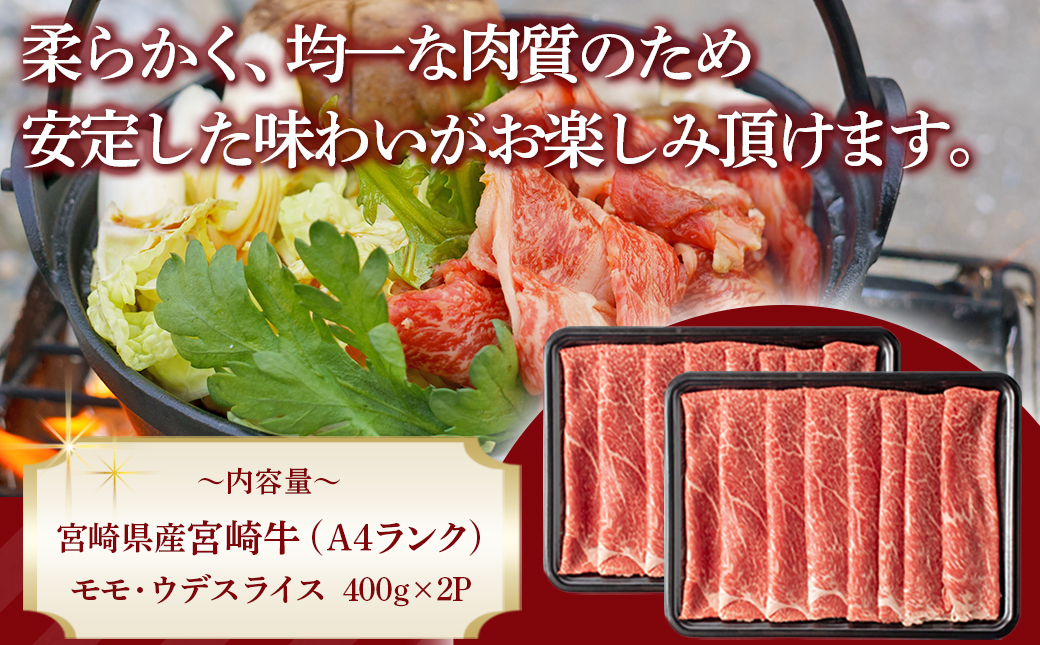 【年内お届け】宮崎牛モモ・ウデスライス800g≪2025年12月15日～31日お届け≫_17-2601-HNY