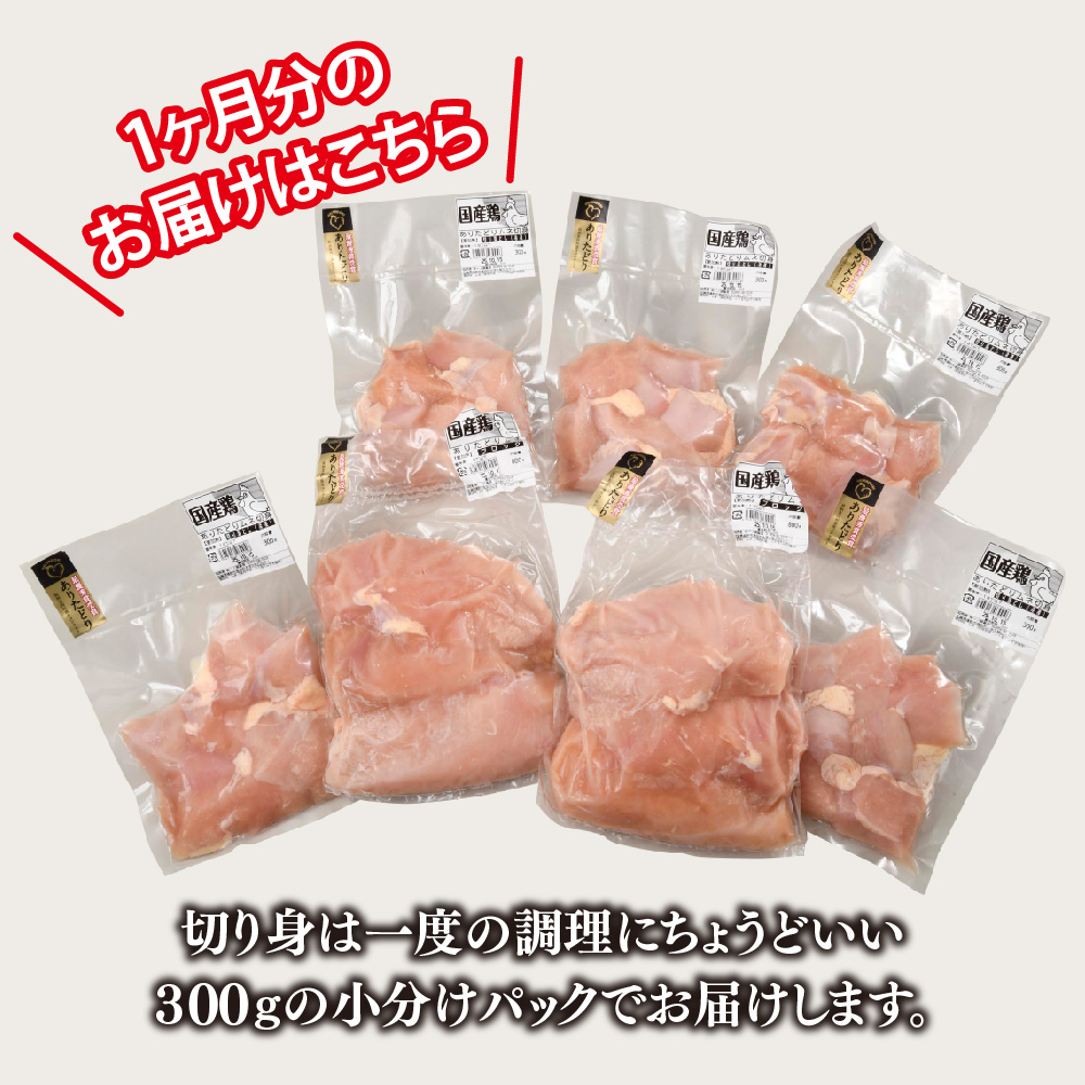 【3カ月定期便】ありたどり 胸肉 3.1kg×3回 計9.3kg【むね肉 低脂肪 ダイエット 筋トレ 人気 たんぱく質 ブロック 低温調理 サラダチキン 切り身 小分け 佐賀 ブランド鶏 安心 小包装