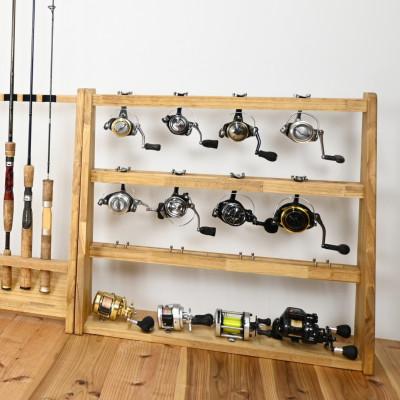 ふるさと納税 横手市 WOOD WORKS リールスタンドAタイプ/Lサイズ【本体カラー:ライトブラウン】 |  | 01