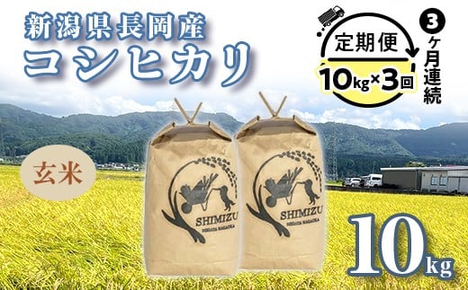 
            N5-G103【3ヶ月連続お届け】新潟県長岡産コシヒカリ玄米10kg
          