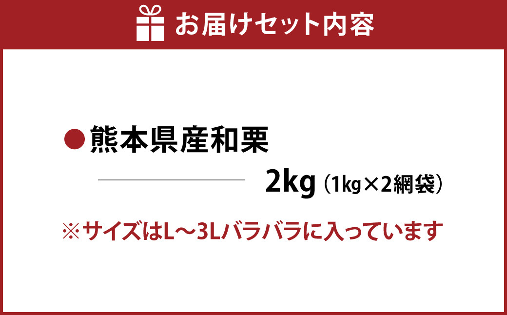 熊本県産 和栗 2kg