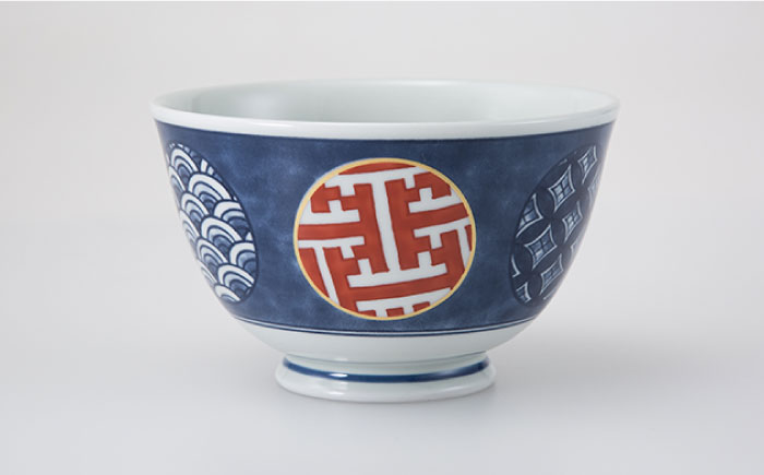 【波佐見焼】染錦文様 お好み丼揃 どんぶり 5点セット【西海陶器】 1 20637 [OA242]