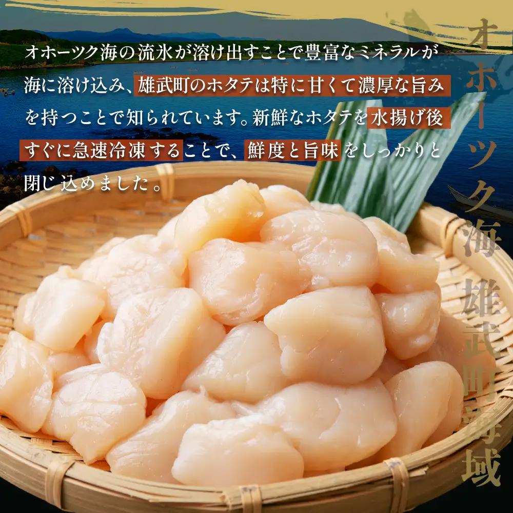 北海道雄武町産　ほたて貝柱(冷凍)Bフレーク 1kg[訳あり品]【1235602】