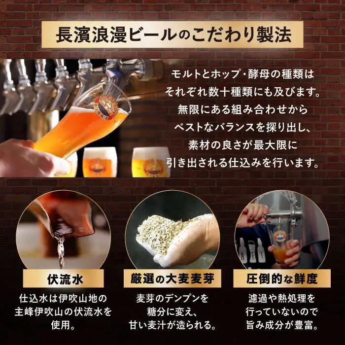 長濱浪漫ビール 定番3種と季節のクラフトビール3本 計6本セット[AQBX110]クラフトビール