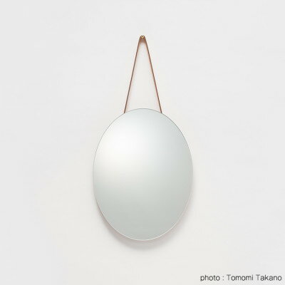【ふるさと納税】ヒノキのオーバルミラー　スモール　TSUYAMA FURNITURE【1403744】