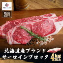 【ふるさと納税】【田村精肉店】北海道産ブランド牛　サーロインブロック　4kg以上【配送不可地域：離島】 サーロイン 牛肉 ブランド牛 北海道 美幌町 送料無料 BHRJ014