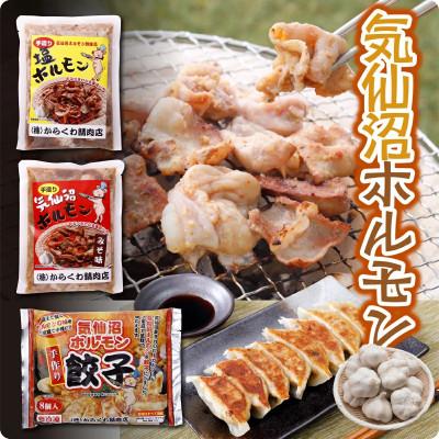 ふるさと納税 宮城県 気仙沼ホルモンみそ300g+しお300g+餃子