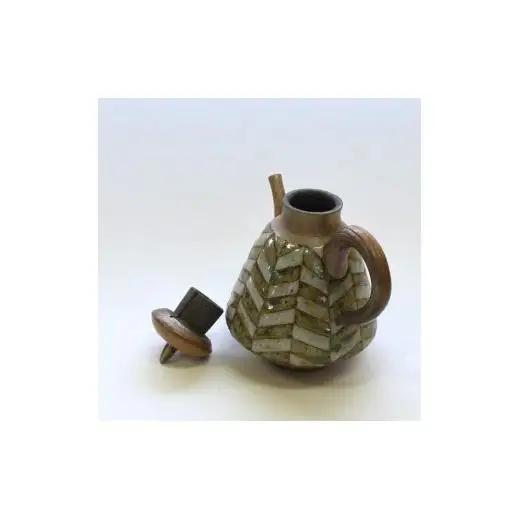 釉彩注器（酒器）和食器 醤油さし ソースポット 陶芸品《受注制作》蓋付き注器 調味料入れ 酒器 お銚子 徳利 和食器 おすすめ おしゃれ モダン 陶芸 手作り 食器 陶器 陶芸作家 インテリア オブジ