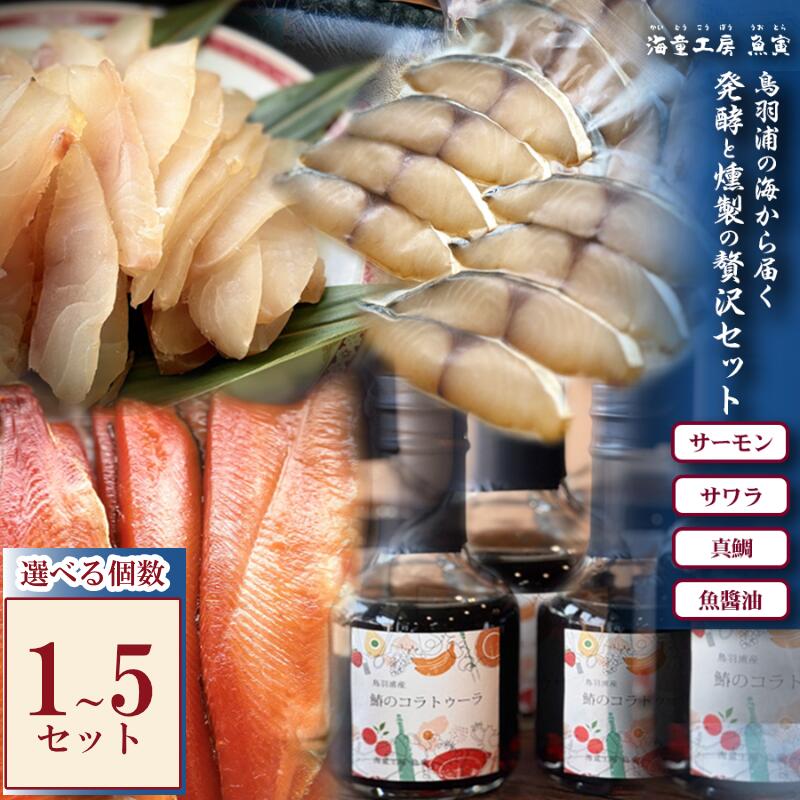 【ふるさと納税】サーモン冷燻製・真鯛の冷燻製・サワラの冷燻製・サワラのコラトゥーラ セット 選べる個数 燻製サーモン スモークサーモン 国産魚醤 無添加 発酵調味料 お取り寄せ グルメ ギフト 17-22