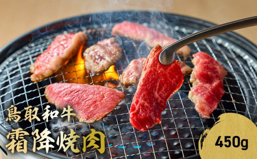 鳥取和牛 霜降焼肉 450g 国産 ブランド牛 牛肉 霜降り 焼き肉 焼肉 和牛 黒毛和牛 肉 ロース バラ BBQ 冷凍 鳥取県 倉吉市 KR1477