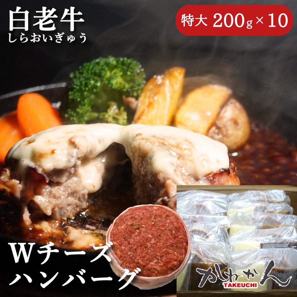 道産和牛ダブルチーズハンバーグ（200g）10個入り MROA048