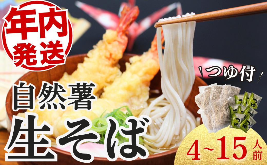 
                  【12/25決済分まで年内配送】 蕎麦 そば 年越しそば 生 セット 生そば 年越し 選べる発送時期 自然薯そば つゆ 付き 4～15人前 年末お届け 石臼挽き 自然薯 大晦日 年越 まだ間に合う ソバ soba 老舗 岩手県 一関市 
                