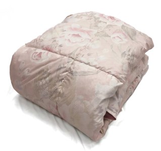 ホワイトダックダウン85%入り(0.8kg使用) 羽毛合掛けふとん シングルサイズ ピンク色 FNU004[1190]