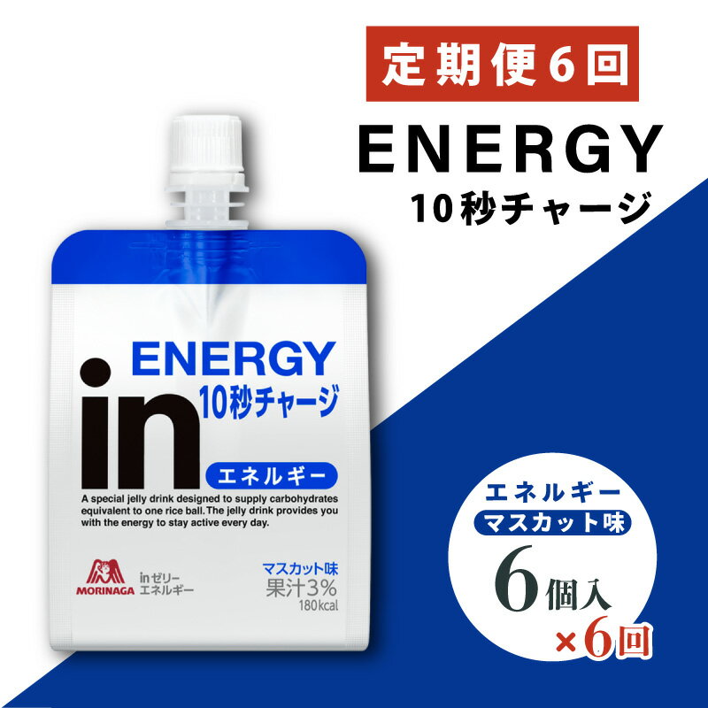 【ふるさと納税】 定期便 6回 inゼリー エネルギー 6個入り インゼリー ゼリー飲料 ゼリー まとめ買い 森永製菓 森永 機能性ゼリー 栄養補給 エネルギー 10秒チャージ 運動前 スポーツ マスカット 味