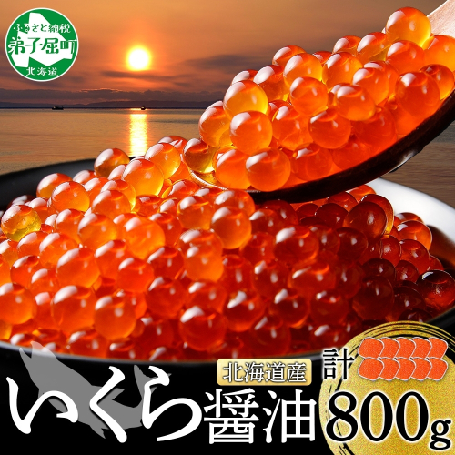 3347. いくら醤油 80g×10個 いくら醤油漬け イクラしょうゆ漬け いくら イクラ 海鮮 魚介 魚卵 送料無料 北海道 弟子屈町
