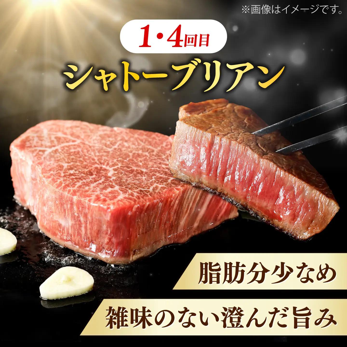 シャトーブリアン含む【全6回定期便】しまね和牛＜ステーキ3種コース/計2.4kg＞ / シャトーブリアン  [AIDQ010]