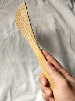木べら スパチュラ 【右利き用】 栗の木 ナチュラル