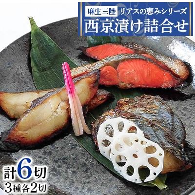 ふるさと納税 釜石市 麻生三陸　リアスの恵みシリーズ　西京漬け詰合せ(6切れ)