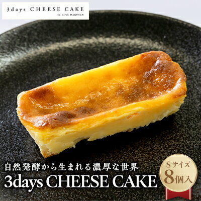 【ふるさと納税】3days CHEESE CAKE 【Sサイズ】8個入【配送不可地域：離島】【1478687】