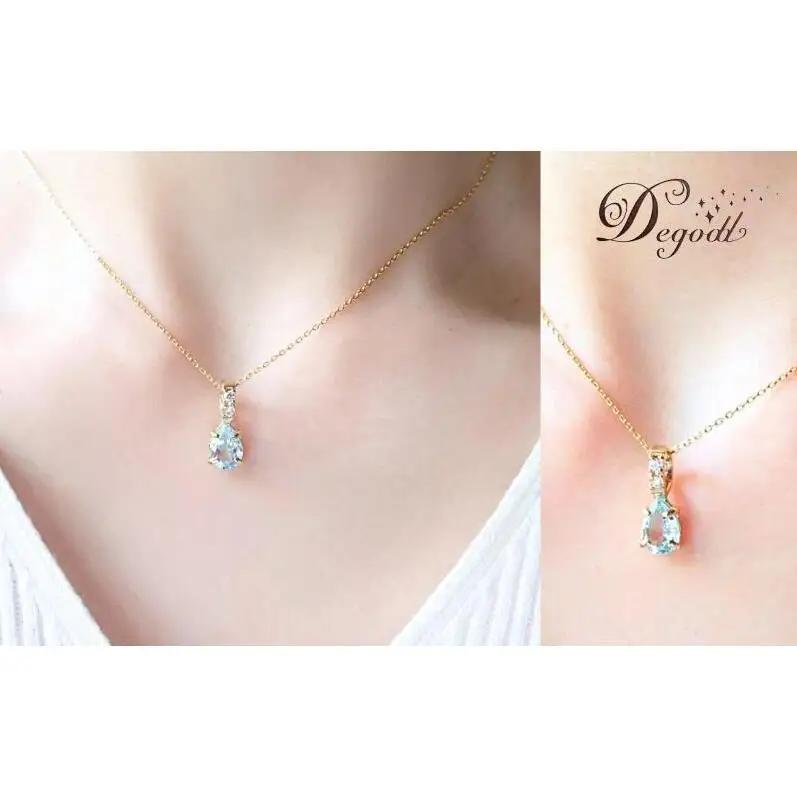Ｄegoddデゴッド ブルートパーズPSネックレス ネックレス 首飾り 天然石ネックレス アクセサリー 天然石アクセサリー ジュエリー シンプル 普段使いアクセサリー