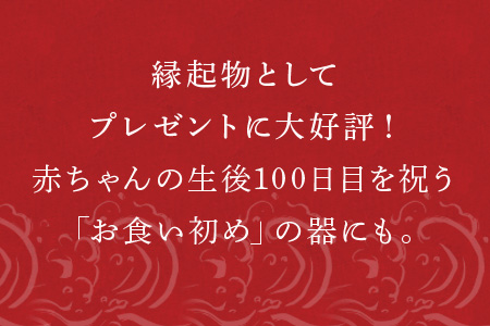 目出鯛器 皿(中)  唐津の焼物 皿(中)×1　お食い初め 百日祝い 出産祝い 誕生日 入学祝い お祝い事 プレゼント等 【ふるなび】