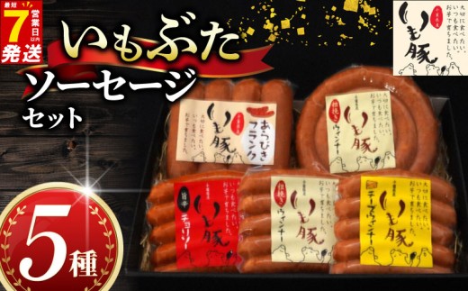 ソーセージセット 詰め合わせ 5種 冷蔵 贈答箱 ブランド豚 いもぶた 銘柄 ソーセージ ウインナー 粗挽き 旨辛 チョリソー フランク 豚肉 国産 豚 ギフト 贈答 贈り物 セット 千葉県 旭市 旭食肉協同組合 ask007