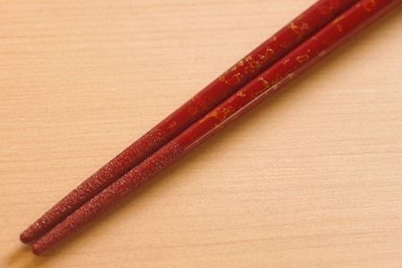 津軽塗 すべらない箸 こごり [唐塗 赤々 / 大箸]