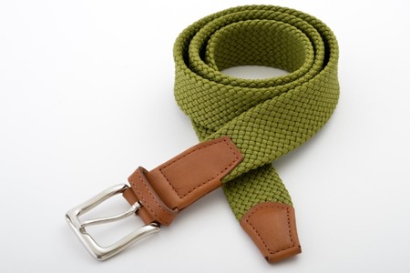 組紐 ベルト CLVER オイルレザー 30mm ライトグリーン 【 ベルト 】