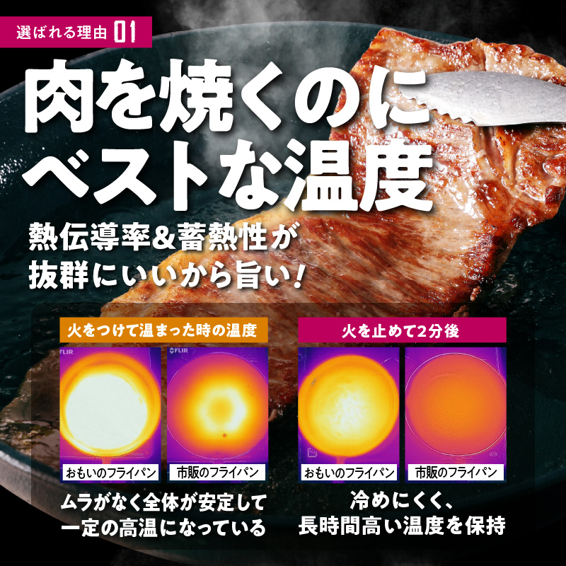 おもいのフライパン　20cm　目指したのは世界で一番お肉がおいしく焼けるフライパン　H051-172